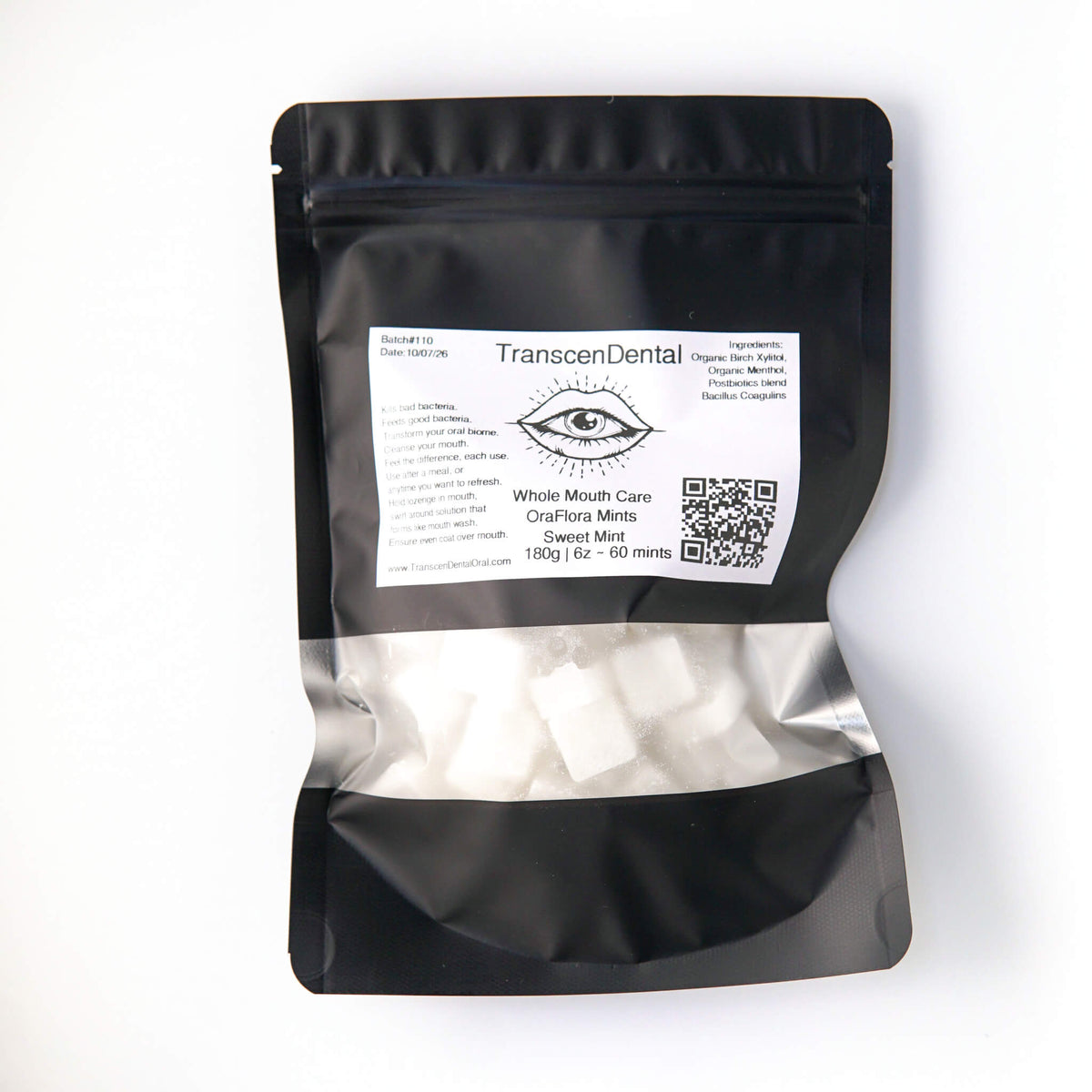 Ora Flora Sweet Mint xylitol mints, 180g pouch